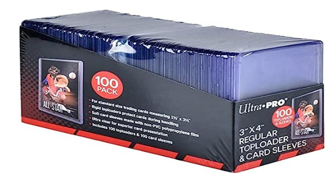 Ultra PRO 3'' x 4'' Clear Regular Top Loaders For Baseball Cards, Card Bundle Standard Size 100ct Card Sleeves Trading Card Sleeve