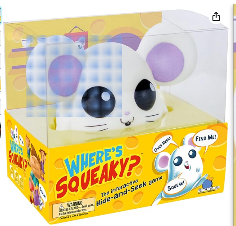 Where’s Squeaky Fun Interactive Preschool and Children - Educational Hide-and-Seek Mouse Game by Blue Orange Games - 2 to 10 Players for Ages 4+