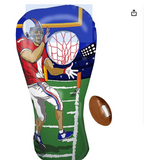 Island Genius Inflatable Football Toss Target Party Game, Sports Toys Gear and Gifts for Kids Boys Girls and Family