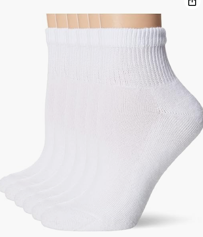 Hanes womens Ultimate Comfort Toe Seamed Ankle Socks Pack Of 6