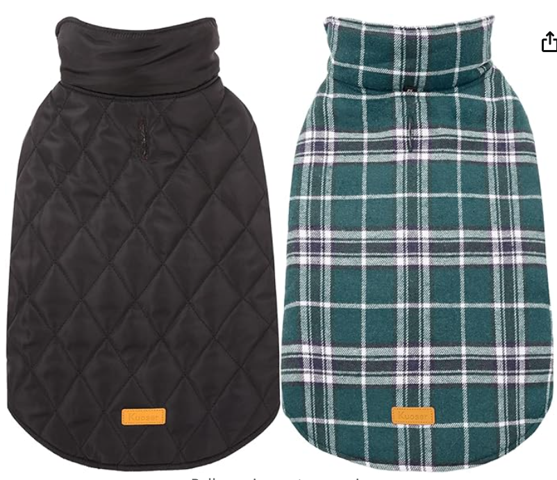 Dog Winter Coat Size From XS - XXXL: S Chest Girth 15.5"-20", Back Length 12", Neck Girth 11.5". Our winter warm dog jacket is available in 7 sizes to choose from, with fleece material keeping your dog warm during chilly walks.