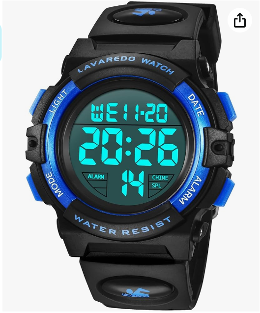 Kids Watch,Boys Watch for 3-12 Year Old Boys,Digital Sport Outdoor Multifunctional Chronograph LED 50 M Waterproof Alarm Calendar Analog Watch for Children with Silicone Band