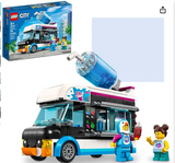 LEGO City Penguin Slushy Van Building Toy - Featuring a Truck and Costumed Minifigure, Great Gift Idea for Boys and Girls, Truck Toy for Kids Ages 5 and Up, 60384