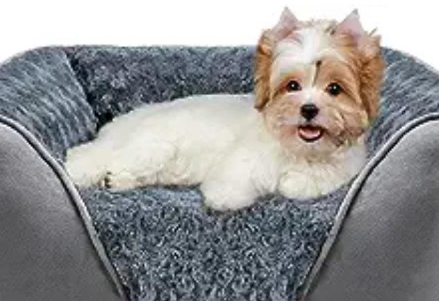 INVENHO Dog Bed for Large Medium Small Dogs/Puppy, Rectangle Washable, Orthopedic, Soft Calming Sleeping Durable Pet Cuddler with Anti-Slip Bottom S(20"x19"x6")