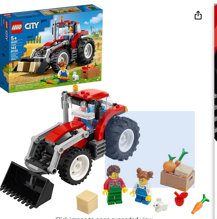 LEGO City Great Vehicles Tractor 60287 Building Toy Set for Kids, Boys, and Girls Ages 5+ (148 Pieces)