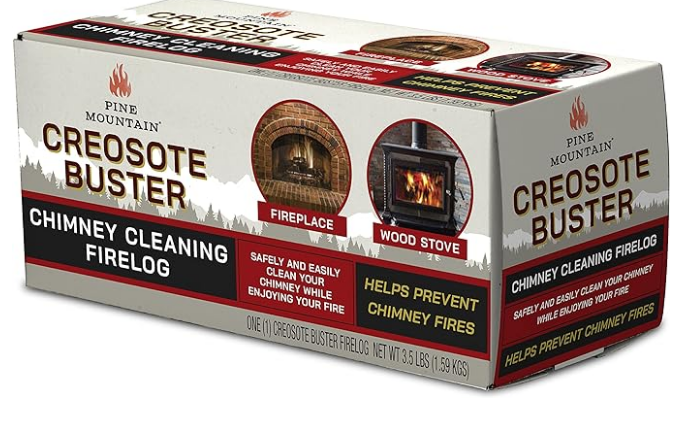 Pine Mountain Creosote Buster Chimney Cleaning Safety Firelog 3.5Lb Log Brown 1 Count, (4152501500)