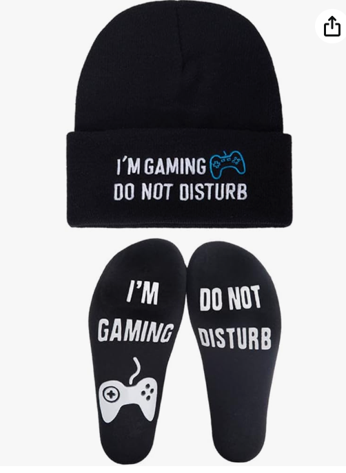 Gamer Gifts,Socks Beanie Hat Baseball Cap, Valentines Day Gifts for Teen Boys Men Teenagers Kids Him