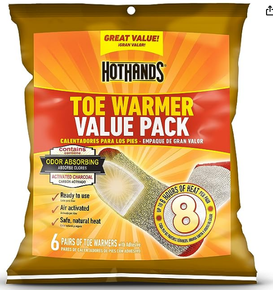 HotHands Toe Warmers - Long Lasting Safe Natural Odorless Air Activated Warmers - Up to 8 Hours of Heat - 6 Pairchargeable 2 Pack, AI Temperature Control Pocket Size Electric Handwarmers