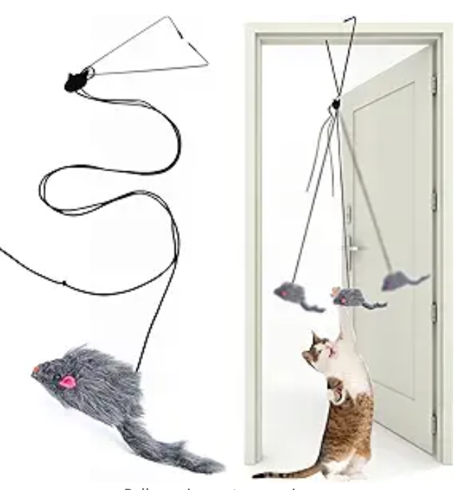 Kalimdor Interactive Cat Feather Toys,Retractable Teaser Toy ,Hanging Interactive Toys for Indoor Cats Kitten Play Chase Exercise, Kitten Mental Exercise Toys (1 Pack)