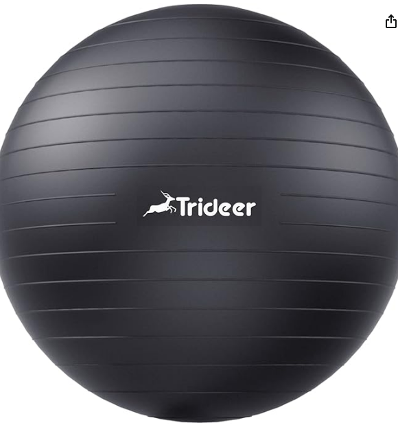 Trideer Yoga Ball Exercise Ball for Working Out, 5 Sizes Gym Ball, Birthing Ball for Pregnancy, Swiss Ball for Physical Therapy, Balance, Stability, Fitness, Office Ball Chair, Quick Pump Included