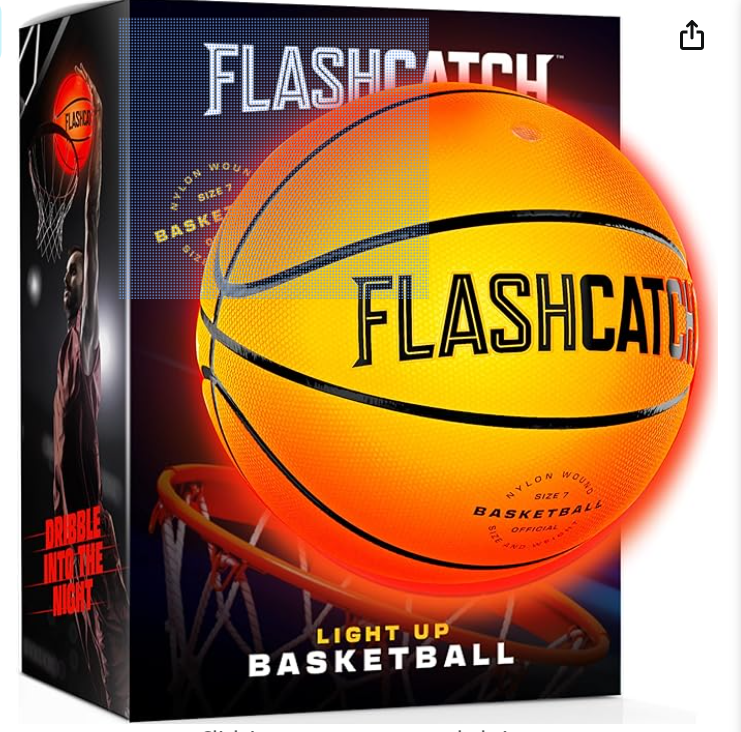 Light Up Basketball - Glow in the Dark Basketball - Sports Gear Accessories Gifts for Boys 8-15+ Year Old - Kids, Teens Gift Ideas - Cool Teen Boy Toys Ages 8 9 10 11 12 13 14 15 Age Outdoor Teenage