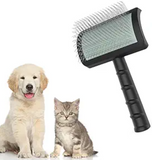 Extra Long Pins Firm Slicker Large Brush for Long and Loose Haired Pets,Grooming Wire Slicker Brush for Cats,Dogs Deshedding,Removes Knotted Hair,Undercoat,Floating Hair,25mm(1")(Black)