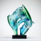 Customized Natural Crystal High Quality Fluorite Carving Art Ornament