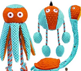 SQBG 3 Pcs Stuffed Dog Squeaky Toys Pack for Large Dogs,Medium Dogs,Small Dogs,Puppies,Interactive Dog Plush Toy for Boredom,Dog Stuffed Animals Chew Toy to Cuddle,Crinkle Dog Toy Tug-of-War