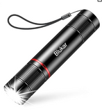 Blukar Flashlight Rechargeable, 2000L High Lumens Tactical Flashlight,Super Bright Small LED Flash Light-Zoomable,Adjustable Brightness,Long Lasting for Camping,Outdoors,Christmas Gifts Men&Women