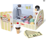 Melissa & Doug Wooden Scoop and Serve Ice Cream Counter (28 pcs) - Play Food and Accessories - Pretend Food Toys, Ice Cream Shop Toys For Kids Ages 3+