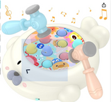 Whack A Mole Game for Toddler - Valentines Day Gifts for Kids Early Educational Interactive Toy with Music and Light, Pounding Toy for Kids Ages 3-8 Years Boys and Girls, 2 Pounding Hammers Included