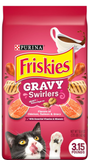 Purina Friskies Dry Cat Food, Gravy Swirlers - 3.15 lb. Bag