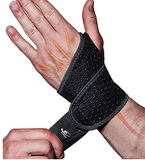 HiRui 2 Pack Wrist Compression Strap and Wrist Brace Sport Wrist Support for Fitness, Weightlifting, Tendonitis, Carpal Tunnel Arthritis, Pain Relief-Wear Anywhere-Adjustable (Black)