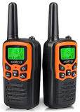 Walkie Talkies, MOICO Long Range Walkie Talkies for Adults with 22 FRS Channels, Family Walkie Talkie with LED Flashlight VOX LCD Display for Hiking Camping Trip (Orange 2 Pack)