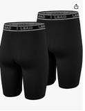 LEAO Youth Boys Compression Shorts 2-pack Performance Athletic Underwear Sports Boxer Briefs
