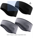 Syhood 4 Pieces Kids Fleece Headband Winter Ear Warmer Ear Muff Headbands for Child Outside Sporting Running (Black, Gray)