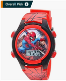 Accutime Kids Marvel Spider-Man Digital Quartz Plastic Watch for Boys & Girls with LCD Display
