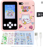 Kids Smart Phone Toys for Girls , YYPLIAN Toy Phone for Kids 3-10 Years, 2.4" HD Screen Toddler Learning Play Toy Cell Phone with Dual Camera, Puzzle Games, MP3 Music Player, 32G SD Card (Pink)