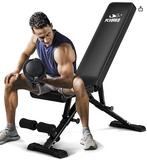 FLYBIRD Weight Bench, Adjustable Strength Training Bench for Full Body Workout with Fast Folding-New Version