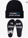Gamer Gifts,Socks Beanie Hat Baseball Cap, Valentines Day Gifts for Teen Boys Men Teenagers Kids Him