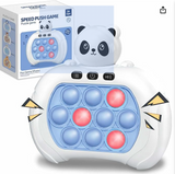 Quick Push Pop Game It Fidget Toys Pro for Kids Adults, Handheld Game Fast Puzzle Game Machine, Push Bubble Stress Toy, Relief Party Favors, Gift for Kids (White Panda)