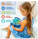 Mind Puzzles for Kids 3-8, 3D Maze Puzzle for Kids, Brain Teasers Gravity Ball Game Maze Ball Puzzle Toy Gifts for Kids Teens Adults, Hard Challenge. Labyrinth Game Marble Maze with Two Steel Marbles