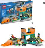 LEGO City Street Skate Park Building Toy Set, Includes a Skateboard, BMX Bike, Scooter and in-line Skates, Plus 4 Minifigures for Pretend Play, Fun Gift for Kids and Skating Fans, 60364