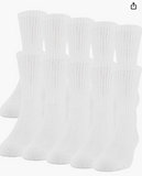 Gildan Men's Active Cotton Crew Socks, 10-pairs