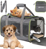 SEVVIS cat Carriers for Large Cats 20 lbs+, Soft Sided Pet Carrier Bag for Dogs, Portable Large Dog Carrier- Collapsible Folding Pet Travel Carrier, Large Top Loading cat Carrier for 2 Cats