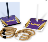 Wild Sports Solid Wood College Quoits Set with Direct Print HD Team Graphics – Tailgate Ring Toss Game – Great Gift for Any NCAA Fan! Ring Toss Family Outdoor Games for The Beach