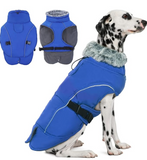 DENTRUN Dog Cold Weather Coats Winter Warm Dog Coat Windproof Cozy Dog Jacket Thick Fleece Vest Water Repellent Apparel with Harness/Leash Hole & Reflective for Outdoor Small Medium Large Dogs