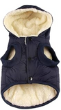 Vecomfy Fleece Lining Extra Warm Dog Hoodie in Winter for Medium Dogs Jacket Pet Coats with Hooded,Blue L