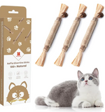 Potaroma 3 Pack Silvervine Cat Toys, Catnip Cat Chew Toys Teeth Cleaning, Matatabi Cat Treat, Edible Kitty Toys