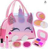 Officygnet Play Purse for Little Girls, Princess Pretend Play Girls Toys for 3 4 5 6 Year Old, Toddler Purse with Pretend Makeup Kit, Christmas Birthday Unicorn Party Gifts for Girls Ages 3-5 4-5 6-8