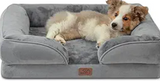 Bedsure Orthopedic Bed for Medium Dogs - Waterproof Dog Sofa Bed Medium, Supportive Foam Pet Couch with Removable Washable Cover, Waterproof Lining and Nonskid Bottom, Grey