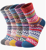 Clothclose 5 Pairs Wool Socks - Warm Wool Socks For Women/Men, Super Soft Crew Socks Boot Socks, Thick Knit Cozy Socks