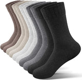 UUMIAER 5 Pairs Wool Socks Mens, Thermal Hiking Socks Warm Winter Socks Soft Crew Socks