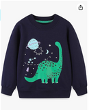 Bumeex Toddler Boy's Cotton Crewneck Sweatshirt 2-7T