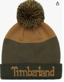 Timberland Boys' Logo Pom Hat with Woven Label
