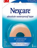 Nexcare Absolute Waterproof Tape, Flexible Foam Medical Tape, Secures Dressing and Keeps Wounds Dry - 1 In x 5 Yds, 1 Roll of Tape