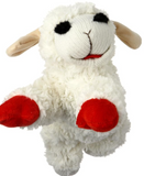 Multipet Plush Dog Toy, Lambchop, 10", White/Tan, Small