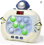 Pop Fidget Kids It Games Toy, Fast Push Bubble Game Console with LED Screen for Kids 8-12, Handheld Quick Push Game, Autism Sensory Toys, Birthday Xmas Gifts for Boys, Girls, Adults (Astronaut)