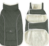 Malier Dog Winter Coat, Windproof Dog Cold Weather Coats with Real Pocket, Winter Dog Extra Warm Coat Dog Fleece Jacket Reflective Dog Clothes for Small Medium Large Dogs and Puppy (Medium, Green)