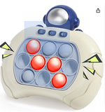 Quick Push Pop Game It Fidget Toys Pro for Kids Adults, Handheld Puzzle Game Machine, Squeeze Poppet Sensory Fast Push Bubble Toy, Xmas Birthday Gifts for Boys Girls (Astronaut Red Light)